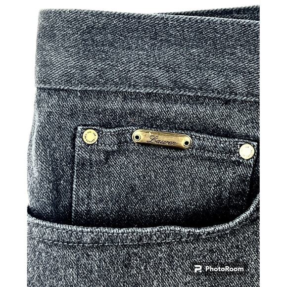 Ralph Lauren Jeans Co. Womens 16 Charcoal Gray Denim Straight Fit - Picture 5 of 9